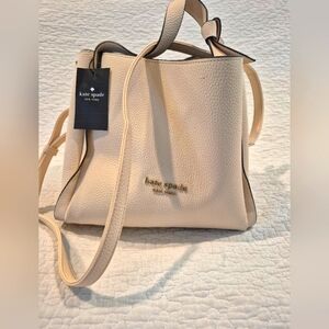 Kate Spade Cream Leather Saddle Bag
